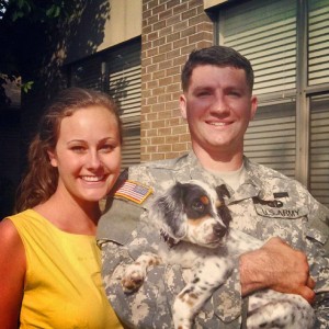 Morgan & James with Zooey, our first Pup to go to the 82nd Airborne!